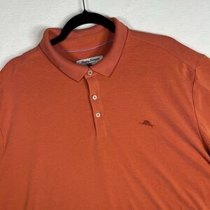 Tommy Bahama IslandZone Polo Mens 2XLT Orange Technology Golf Shirt 2XL Tall